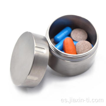Caja de píldoras de cápsula de titanio utilizable de gran tamaño